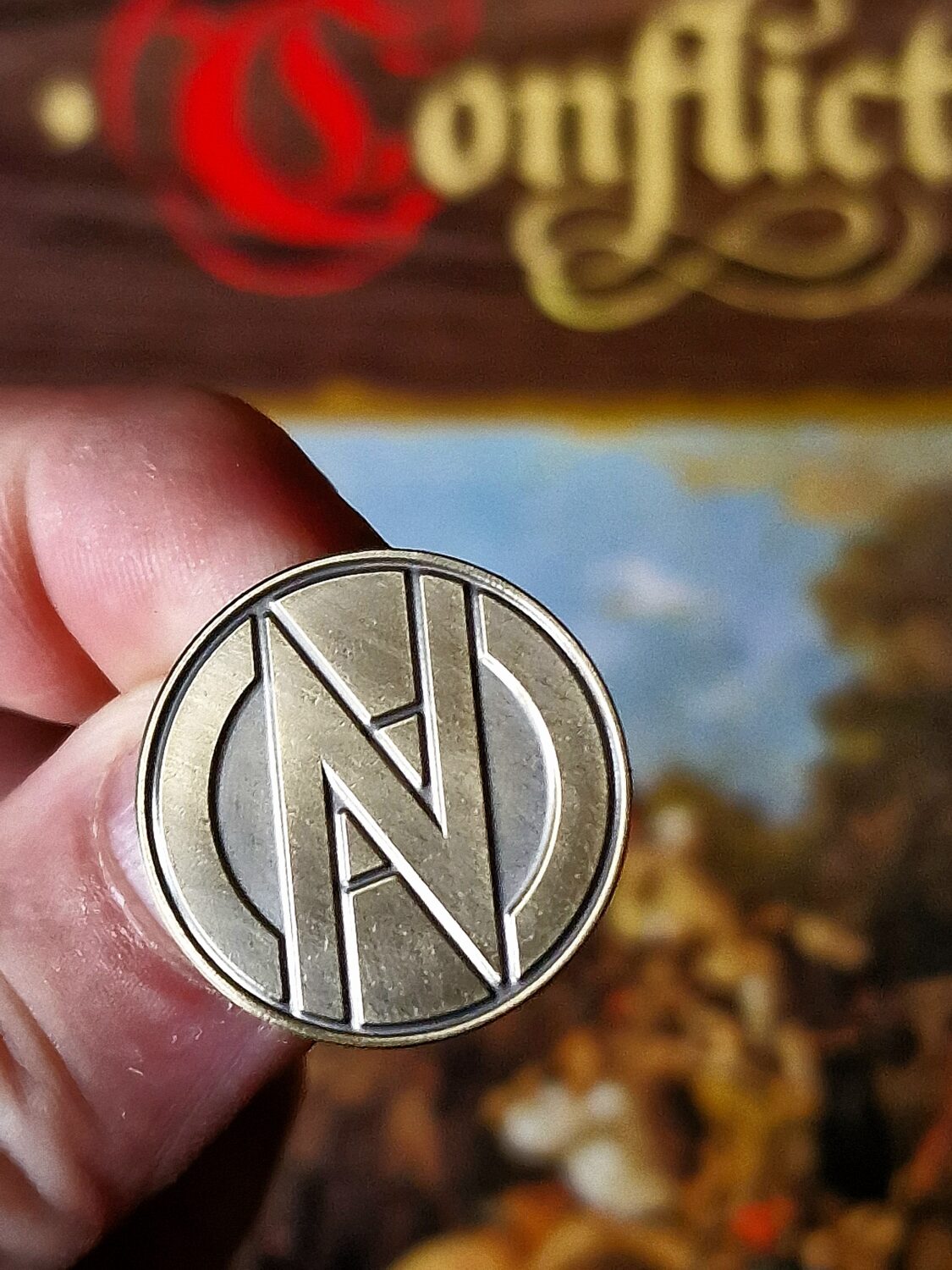 CONFLICT LOGO Brushed Brass