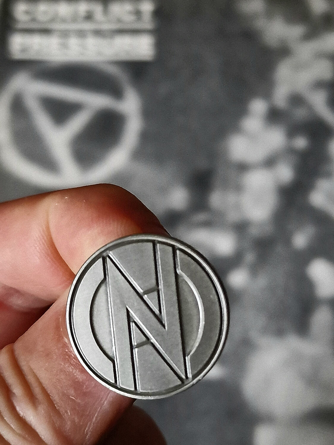 CONFLICT LOGO Brushed Silver