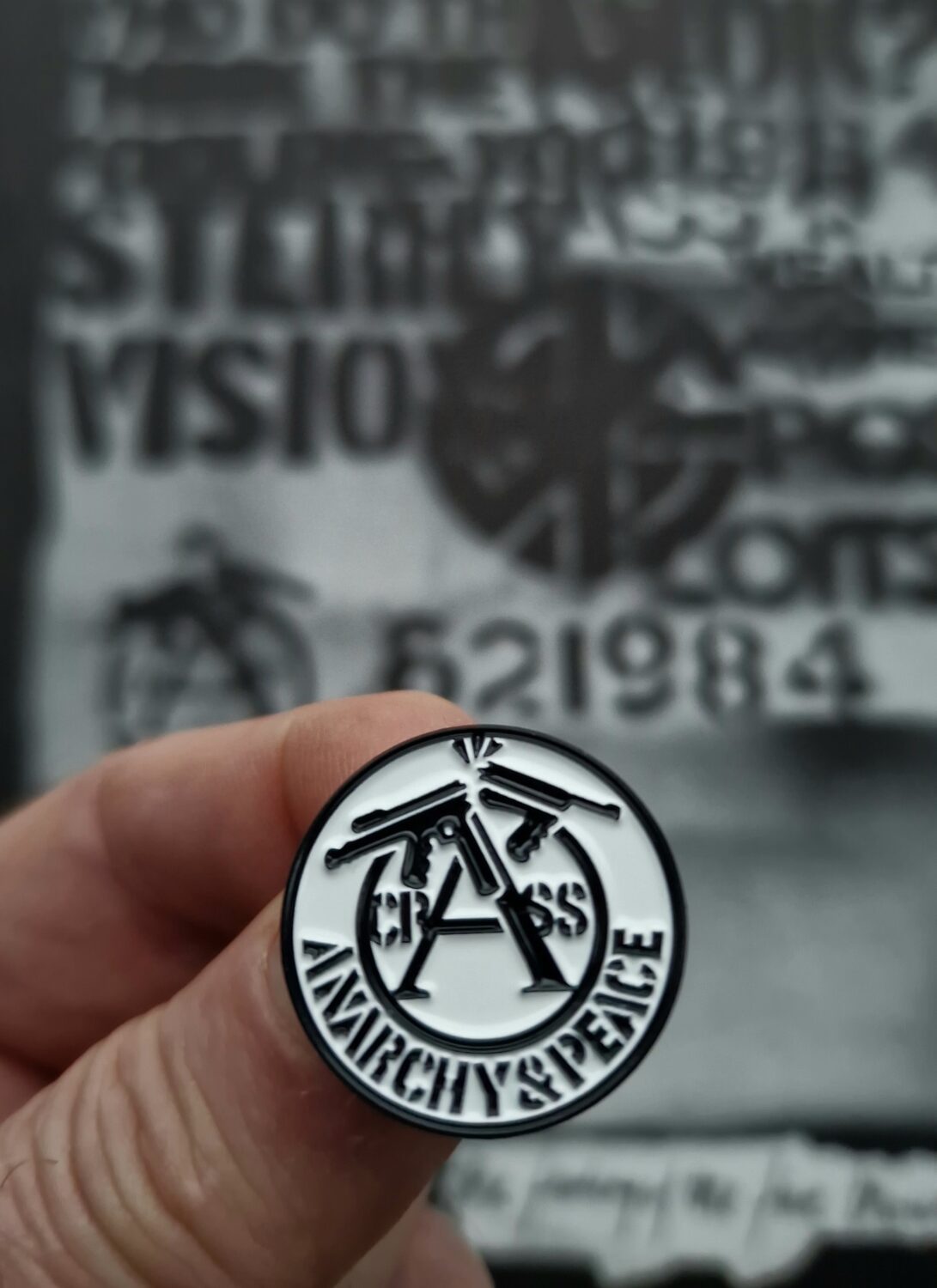 CRASS Anarchy & Peace WHITE