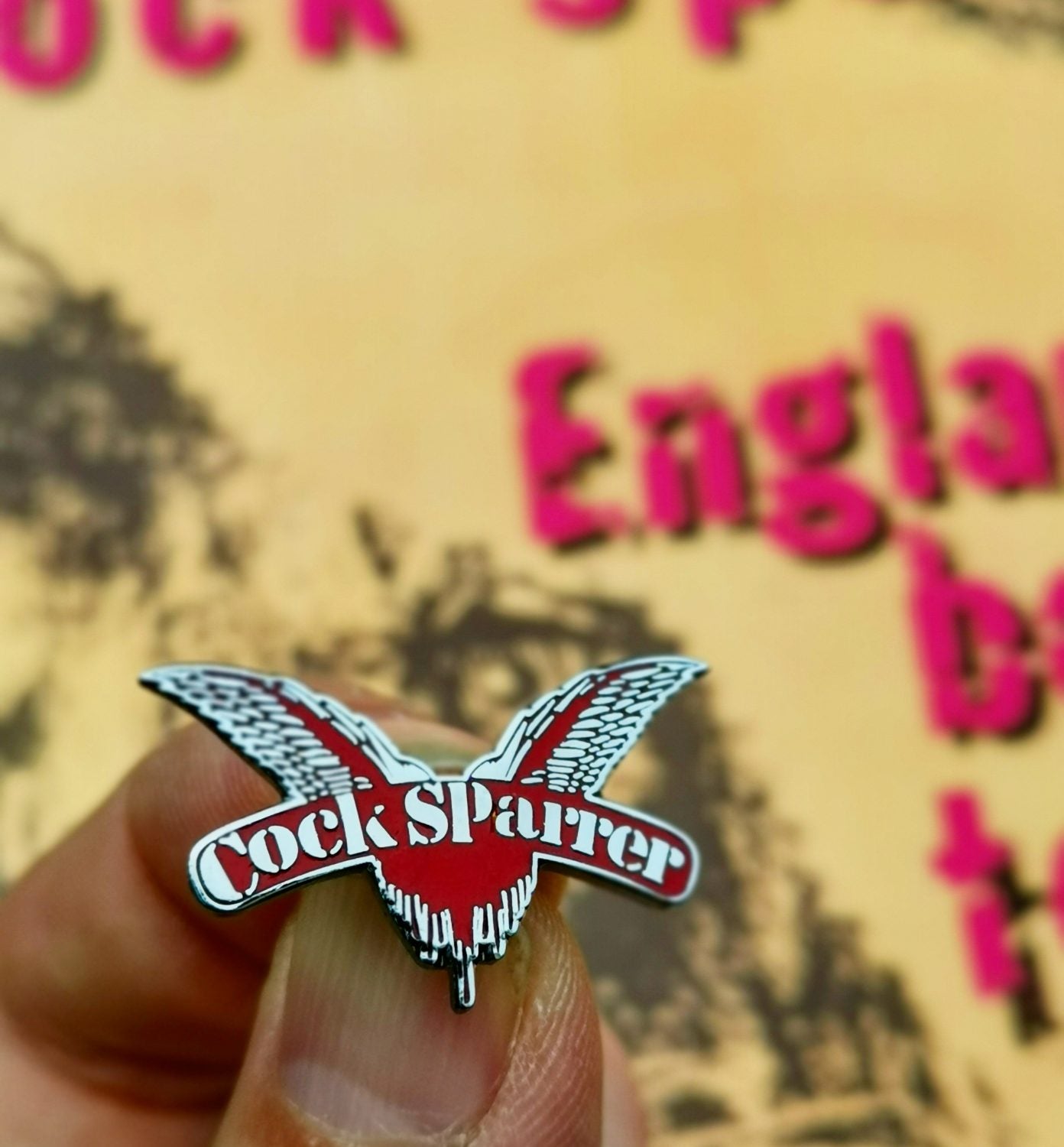 Cock SParrer RED & WHITE LOGO