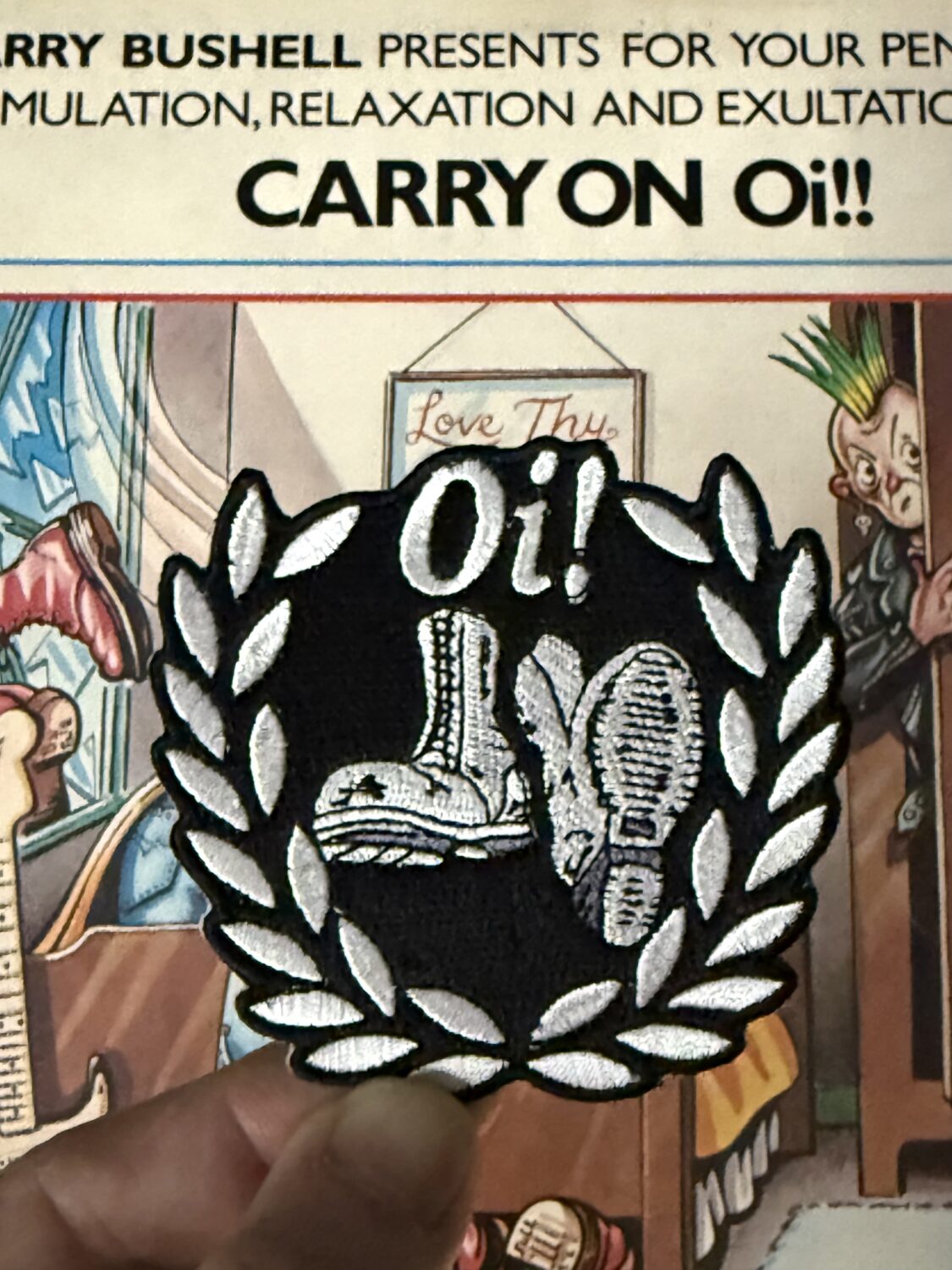 Oi Boots & Laurels Patch