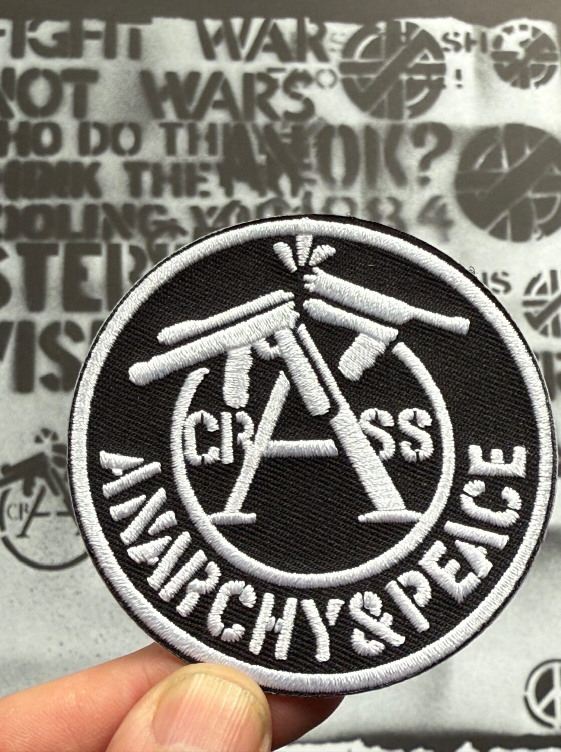 CRASS Anarchy & Peace Patch BLACK