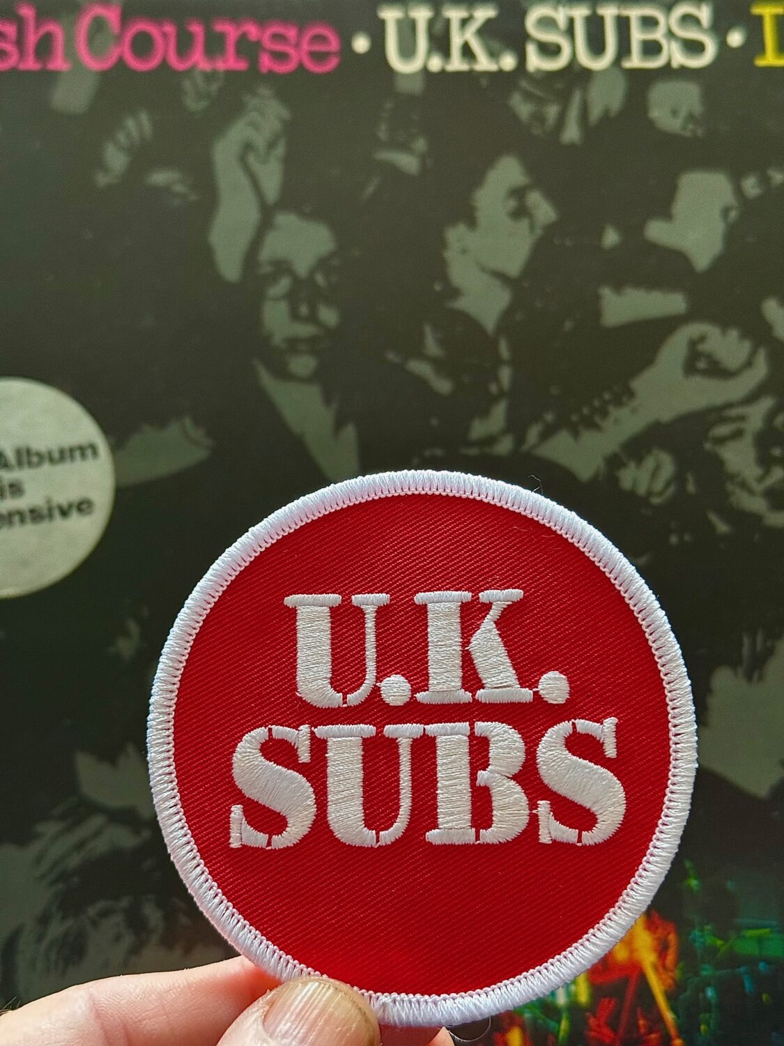 UK SUBS Patch RED