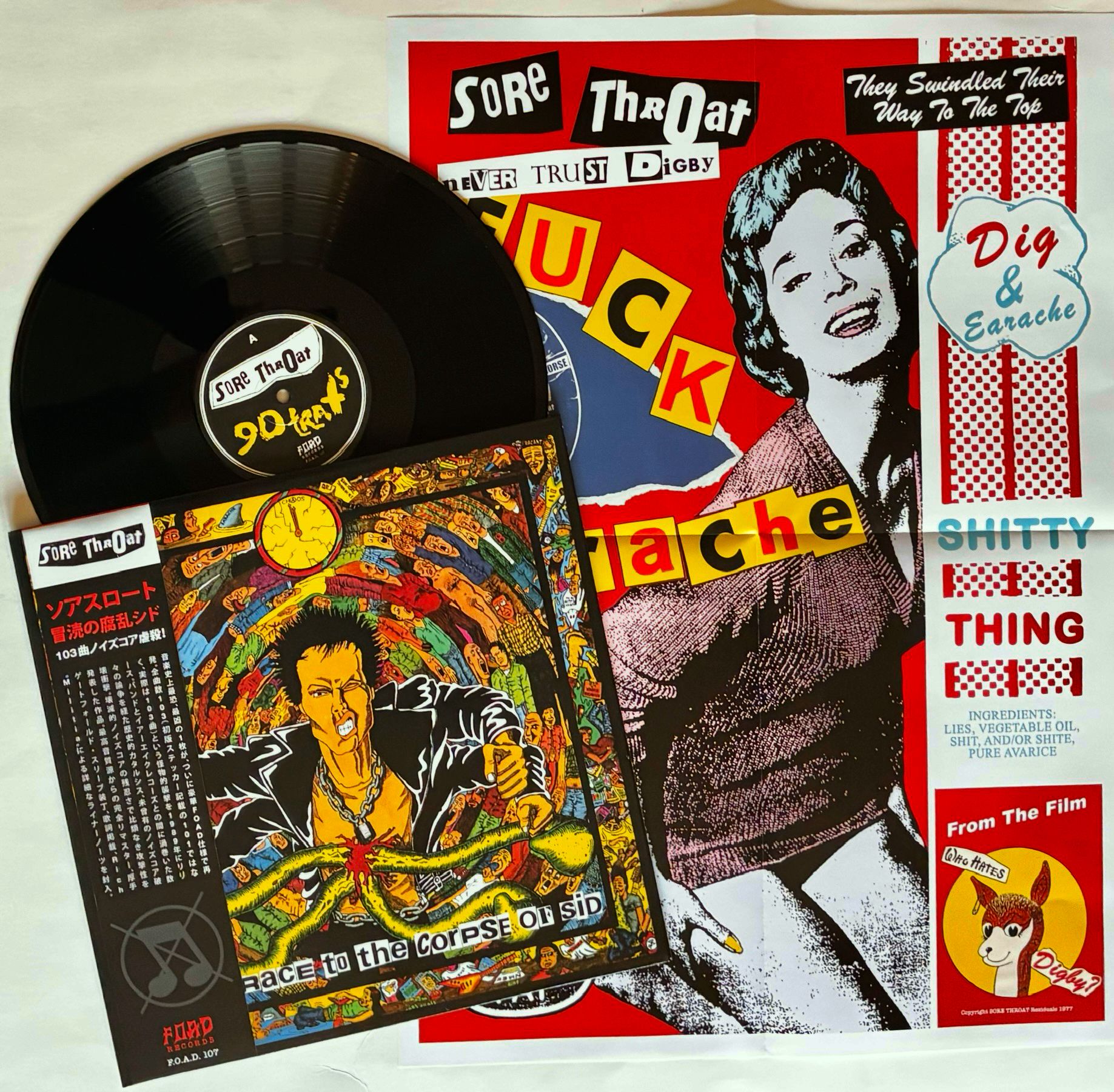 SORE THROAT “Disgrace to the corpse of Sid” gatefold LP