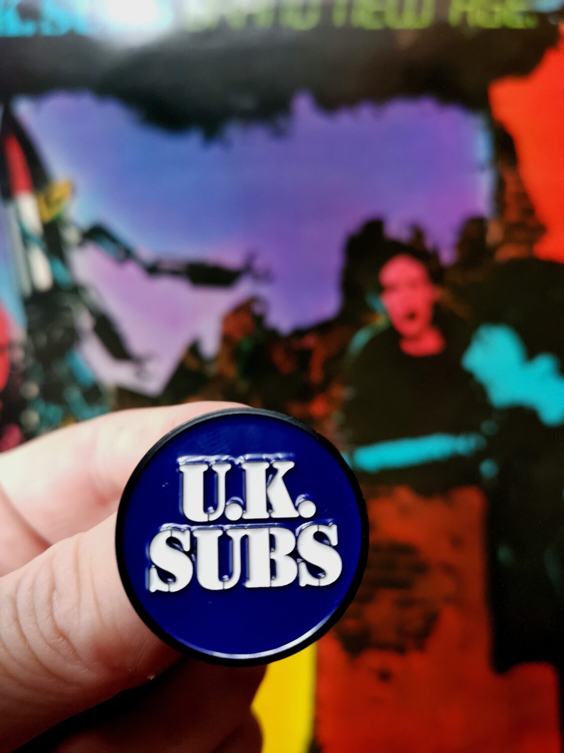 UK SUBS Stamp Logo Navy Blue